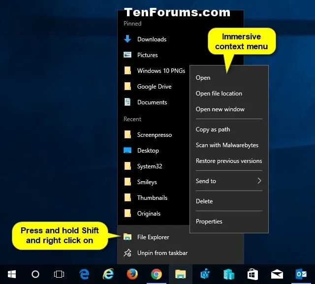 Taskbar icon imm...